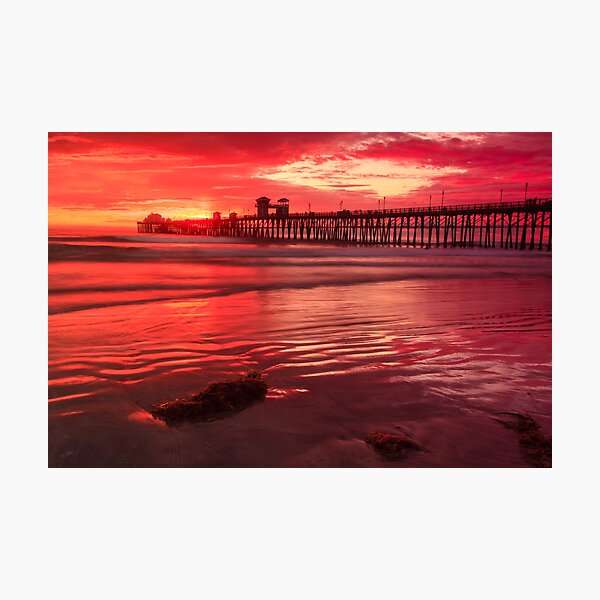 Item preview, Oceanside California Pier at Sunset designed and sold by bengraham.