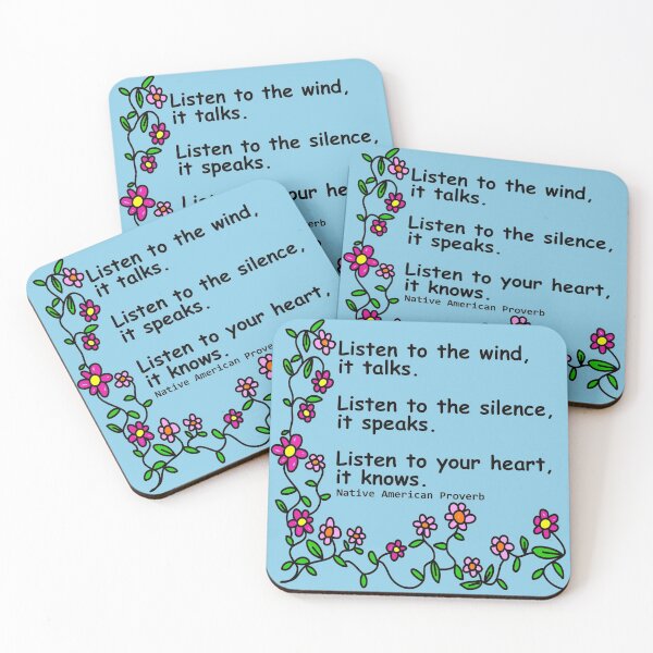 Item preview, Listen to the wind, it talks. Native American Proverb. designed and sold by azule1.