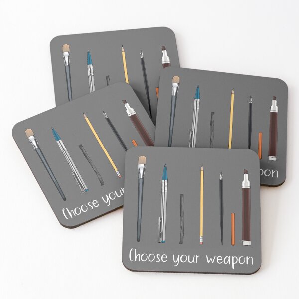 Item preview, Choose your weapon - art supplies designed and sold by HighFives555.