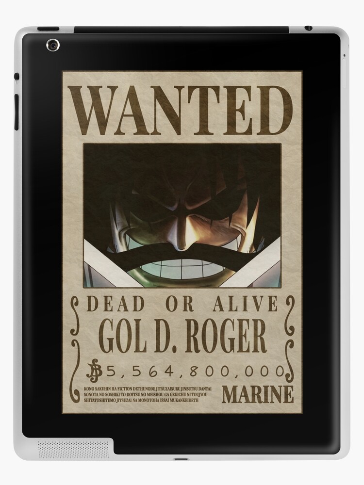 Wanted Gol D Roger Gol D Roger Bounty Ipad Case Skin By Triskova Redbubble