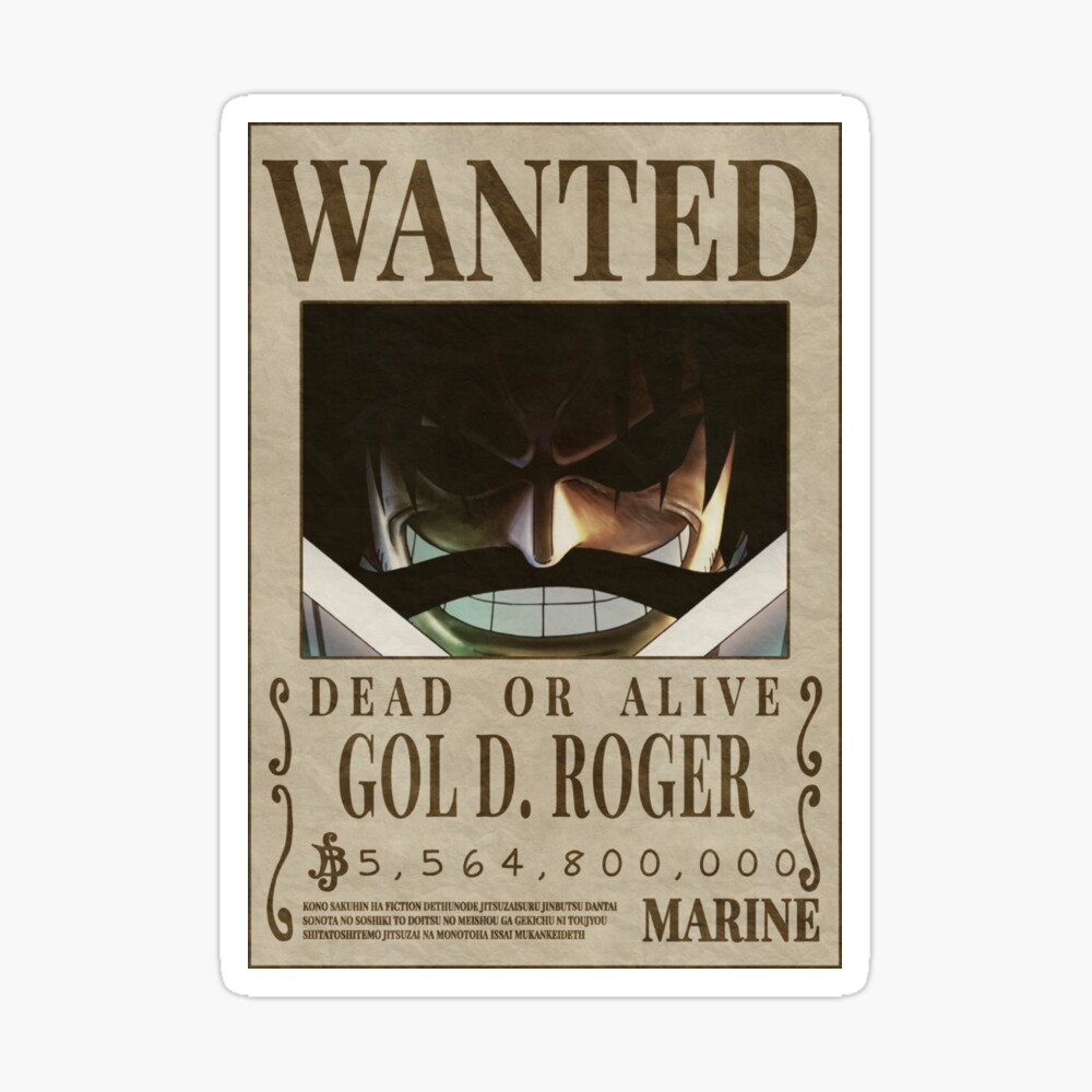 Wanted Gol D Roger Gol D Roger Bounty Poster By Triskova Redbubble