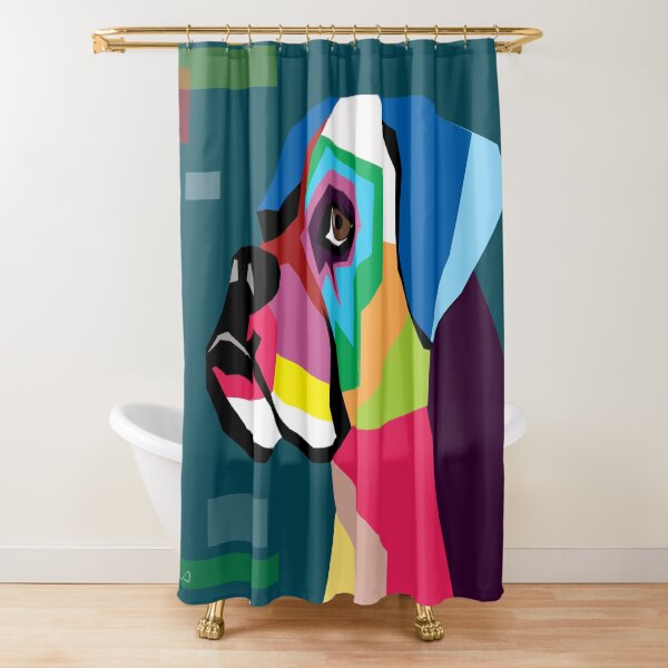 "boxer " Shower Curtain for Sale by motiashkar Redbubble