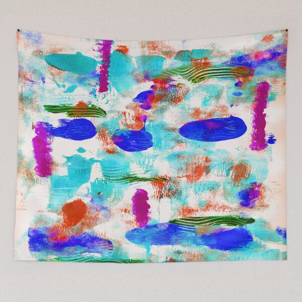 Item preview, Bluesy Abstract designed and sold by KATHLEEN TENNANT ART.