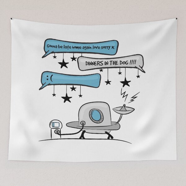 Item preview, Texting space alien comic and cartoon design designed and sold by Kam-designs.