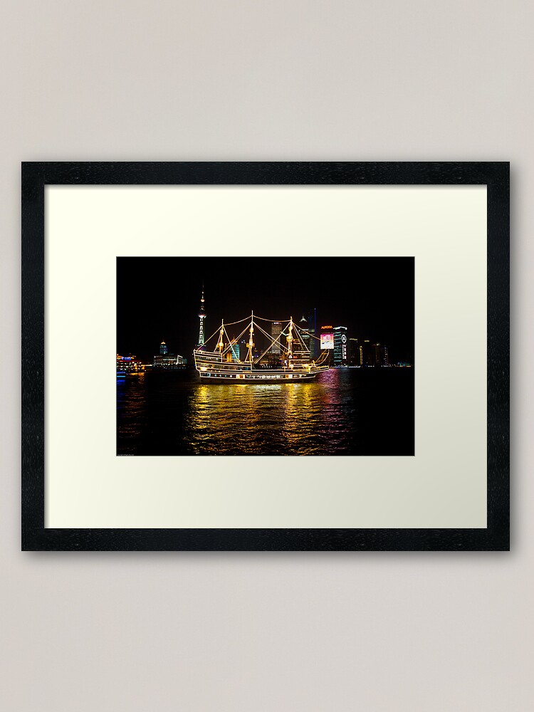 Alternate view of Shanghai Tall Ship Framed Art Print