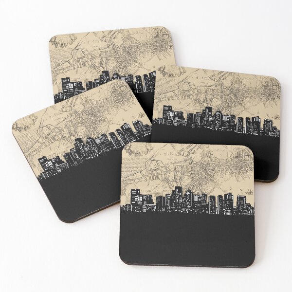 Item preview, boston skyline designed and sold by BekimART.