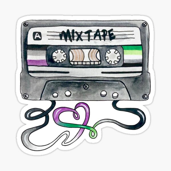 Aro/Ace Mixtape Sticker Sticker