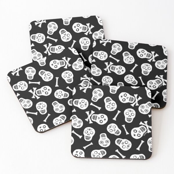 Item preview, Dia de los Muertos White Paper Skulls Pattern designed and sold by ArtVixen.