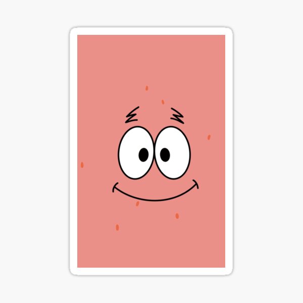 Patrick Star Face Sticker By Artsyjulez Redbubble - spongebob face roblox shirt