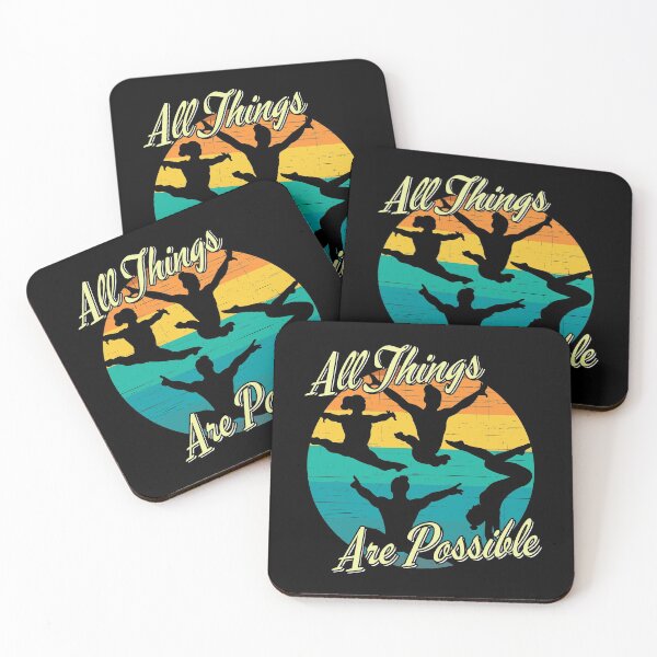 Item preview, Womens Gymnastics All Things Possible Quote designed and sold by BestTrendyChoices.