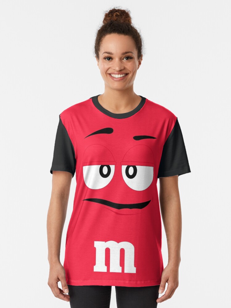 red m&m shirt
