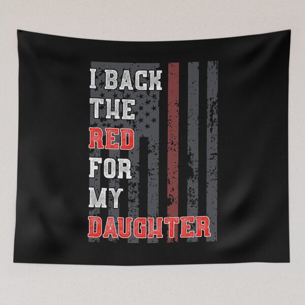 Item preview, Firefighter Daughter Support Thin Red Line American Flag  designed and sold by CreatedByHeidi.