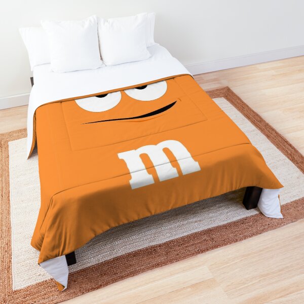 Orange M&M Face Comforter