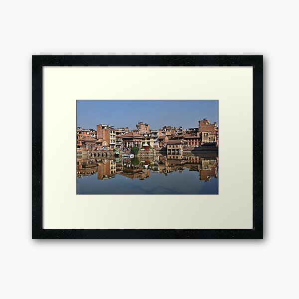 Reflections on Patan Framed Art Print