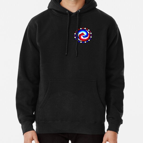 red white and blue fox hoodie