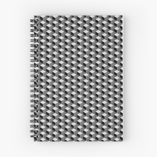 Item preview, Greyscale Cube Geometric Pattern designed and sold by ChuckleStation.