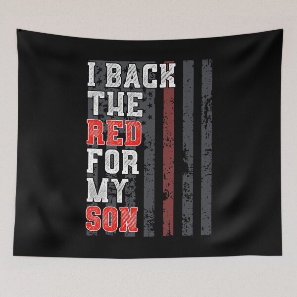 Item preview, Firefighter Son Support American Flag Thin Red Line Quote designed and sold by CreatedByHeidi.