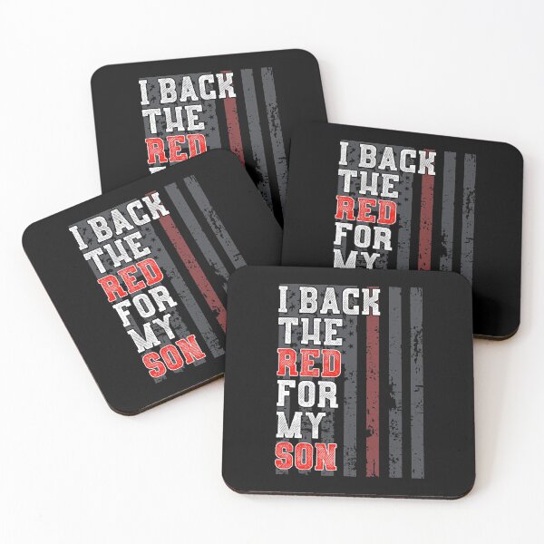 Item preview, Firefighter Son Support American Flag Thin Red Line Quote designed and sold by CreatedByHeidi.