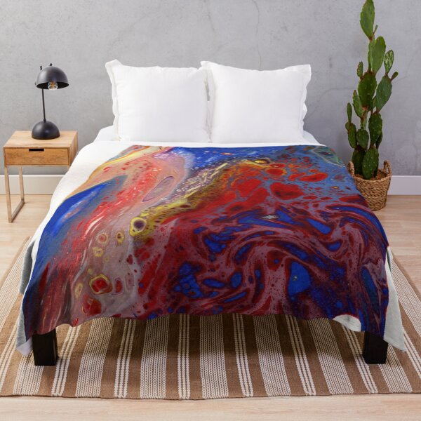 Item preview, Rainbow Flow Fluid Art Painting designed and sold by peonypours.