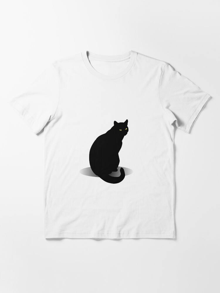 Alternate view of Basic Black Cat Essential T-Shirt