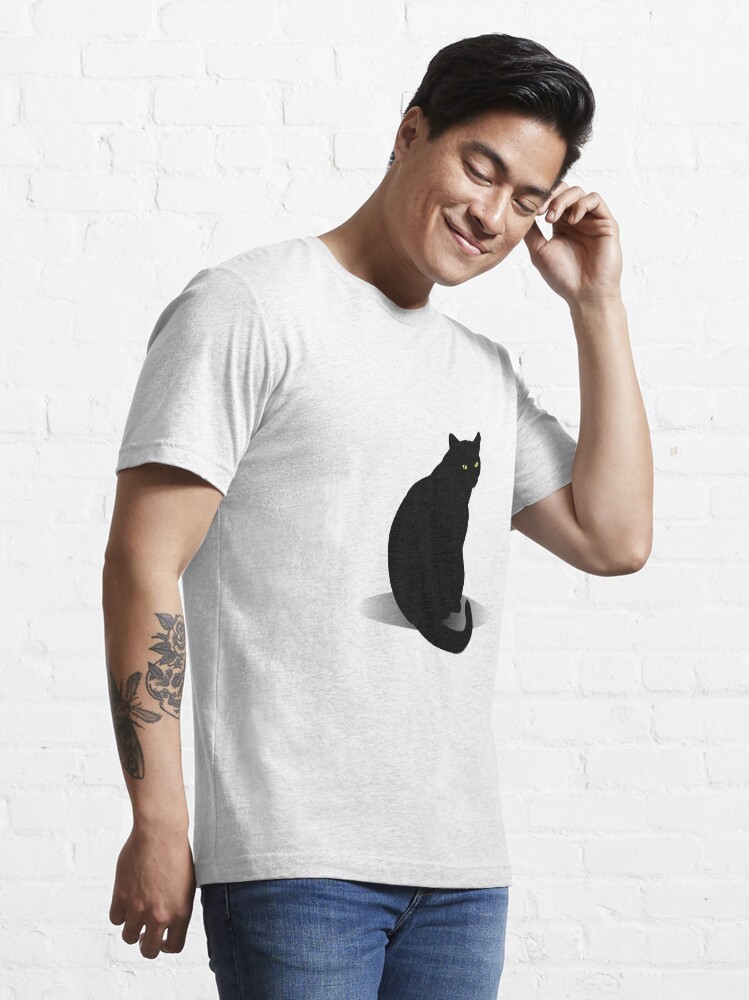 Alternate view of Basic Black Cat Essential T-Shirt