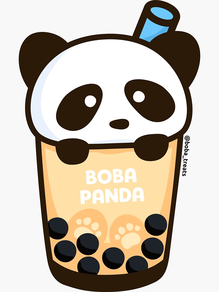 Boba Panda Sticker For Sale By Totallymeh Redbubble