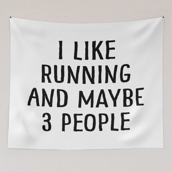 Item preview, I Like Running and Maybe 3 People designed and sold by teesaurus.