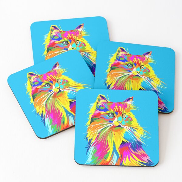 Item preview, Pop Art Cat Rainbow Color designed and sold by Delightfully Cynical.