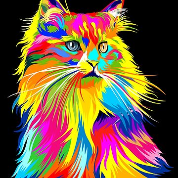 Cat Pop Art Police Cat - Cat Pop Art - Sticker