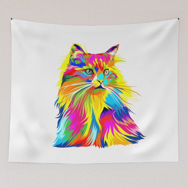 Item preview, Pop Art Cat Rainbow Color designed and sold by Delightfully Cynical.