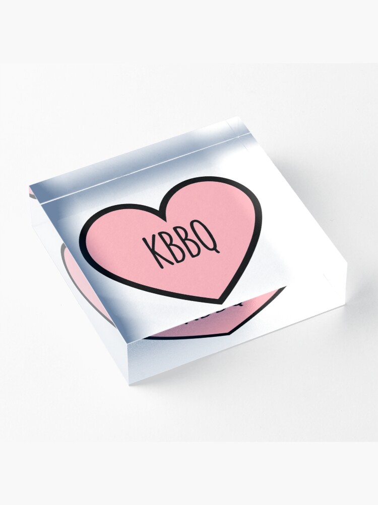 Alternate view of KBBQ Heart Acrylic Block