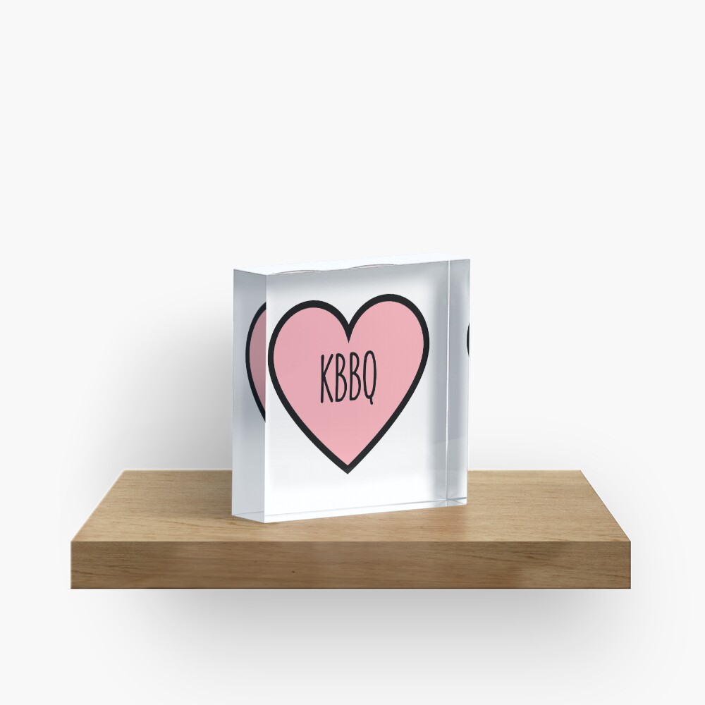 KBBQ Heart Acrylic Block