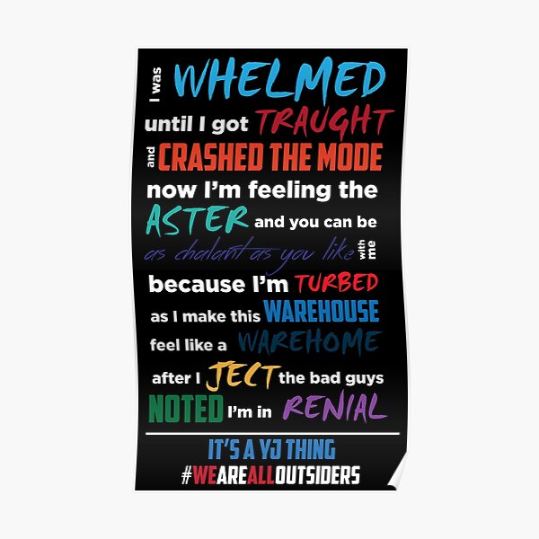 It's a YJ Thing v2 - Multi-coloured & White Poster