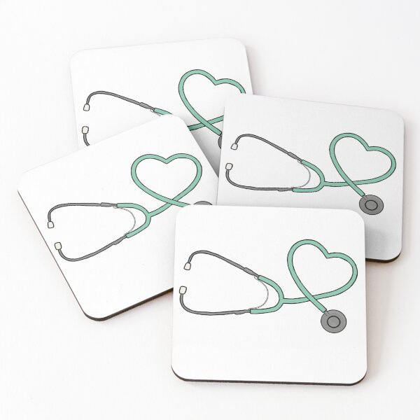 Item preview, Heart Stethoscope Mint Green designed and sold by Kalynmoz.