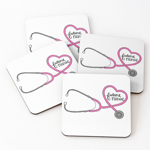 Item preview, Future Nurse Heart Stethoscope Pink designed and sold by Kalynmoz.