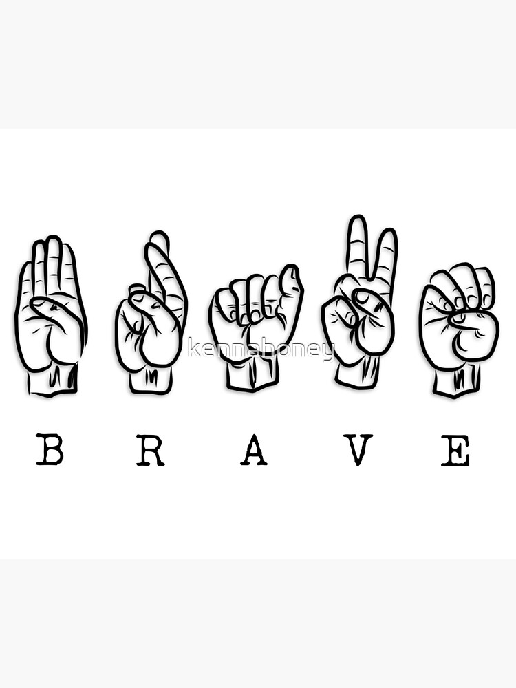 Atlanta Braves Logo ASL Brave Sign Language Inspire Fingerspelling