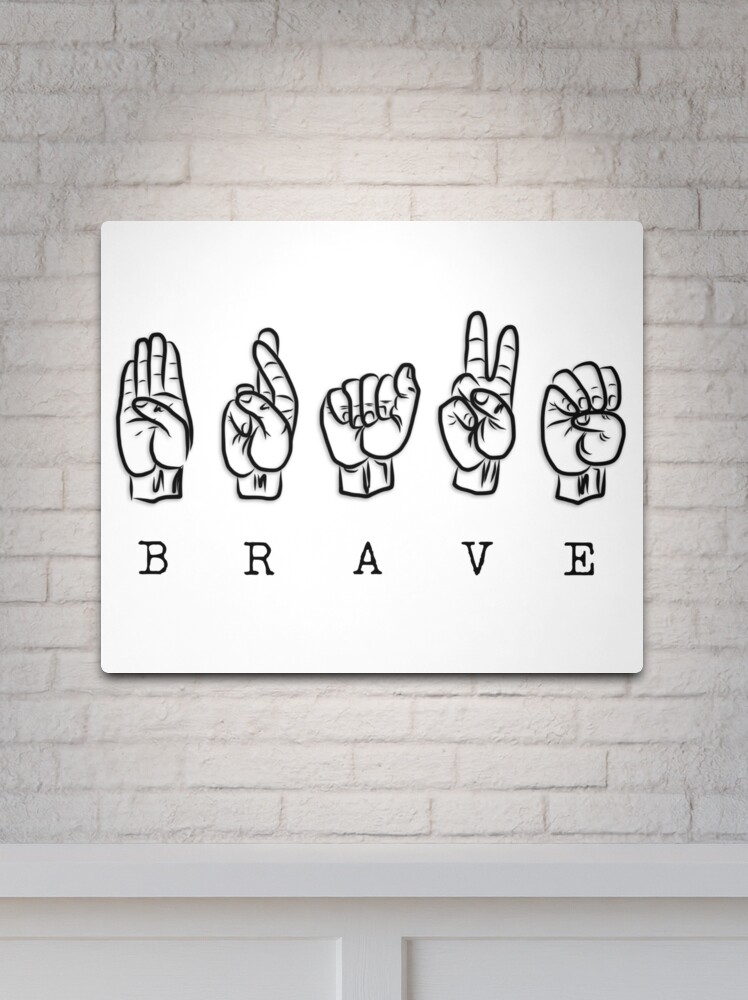 Atlanta Braves Logo Asl Brave Sign Language Inspire Fingerspelling