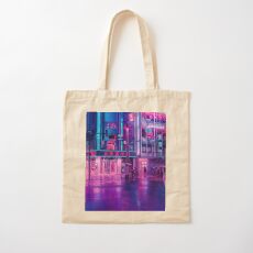 Neon Nostalgia Cotton Tote Bag