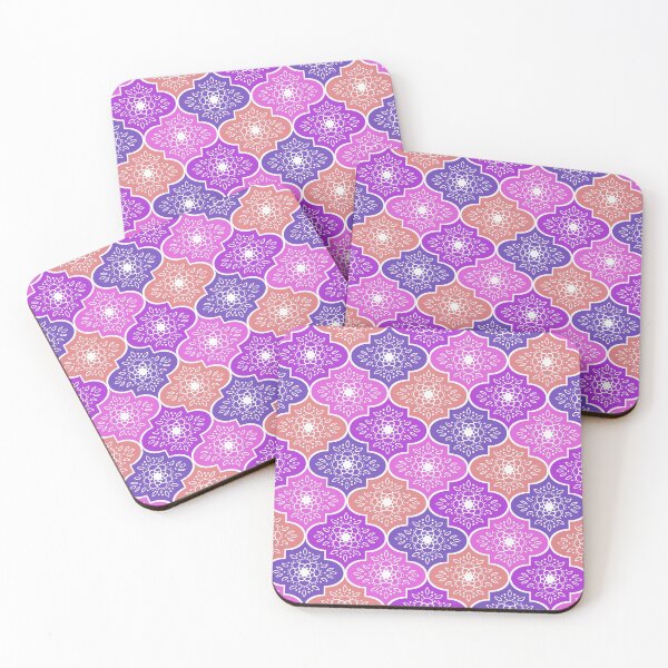 Item preview, Flower medallion ogee pattern in bright colors designed and sold by HannaPaulina.