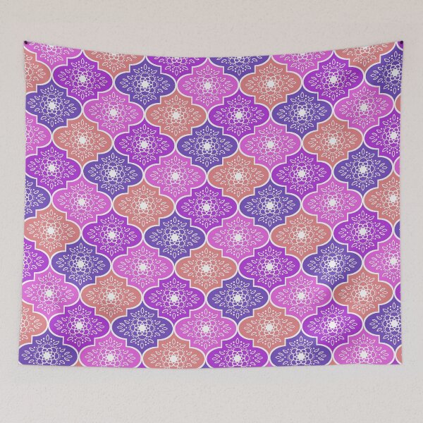 Item preview, Flower medallion ogee pattern in bright colors designed and sold by HannaPaulina.