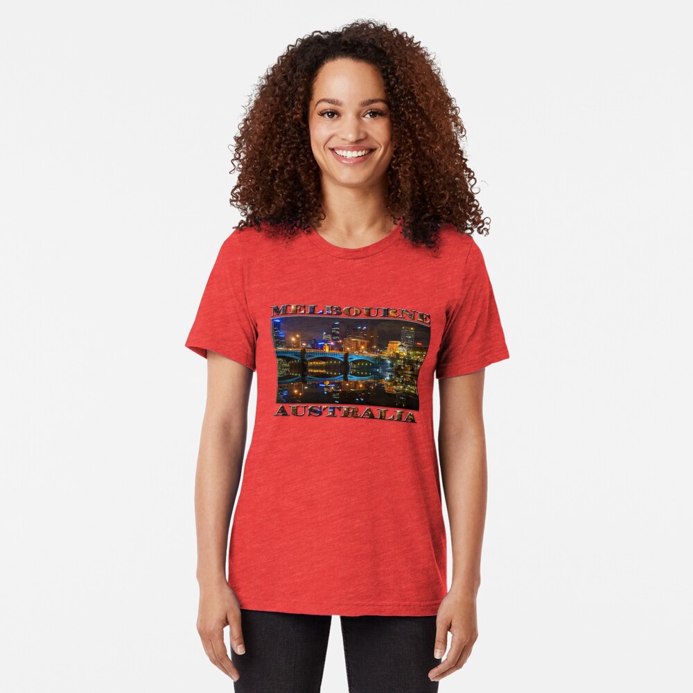 Reflective City (widescreen poster edition on white) Tri-blend T-Shirt