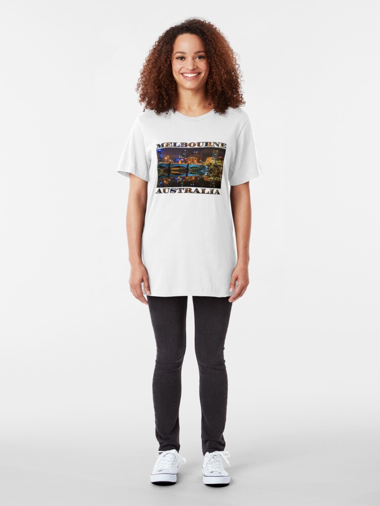 Alternate view of Reflective City (widescreen poster edition on white) Slim Fit T-Shirt