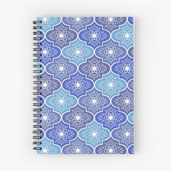 Item preview, Flower medallion ogee pattern in blue designed and sold by HannaPaulina.