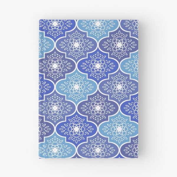 Item preview, Flower medallion ogee pattern in blue designed and sold by HannaPaulina.