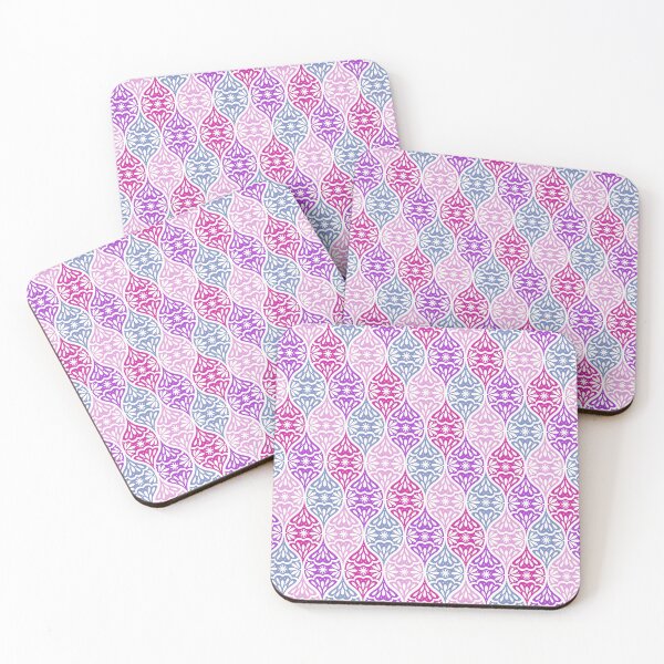 Item preview, Ornamental ogee pattern in pink, purple and teal designed and sold by HannaPaulina.