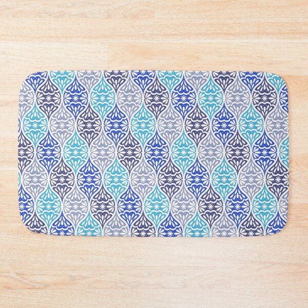 Item preview, Ornamental ogee pattern in blue designed and sold by HannaPaulina.
