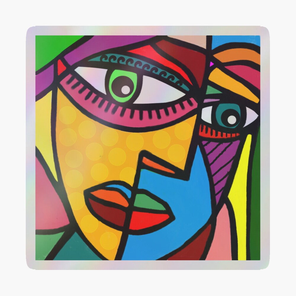 アート・デザイン・音楽 Viva Picasso Funky Ladies Abstract Face No 2