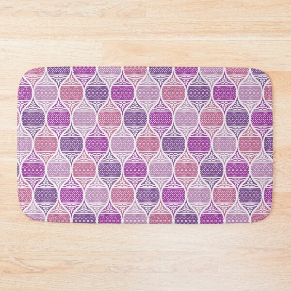 Item preview, Ornamental ogee knit sweater pattern in purple and pink designed and sold by HannaPaulina.