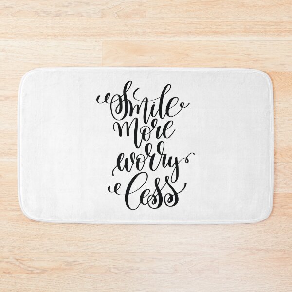 Item preview, Smile More Worry Less Inspirational Quotes designed and sold by ProjectX23.