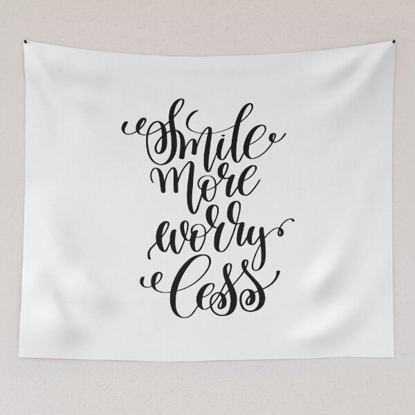 Item preview, Smile More Worry Less Inspirational Quotes designed and sold by ProjectX23.